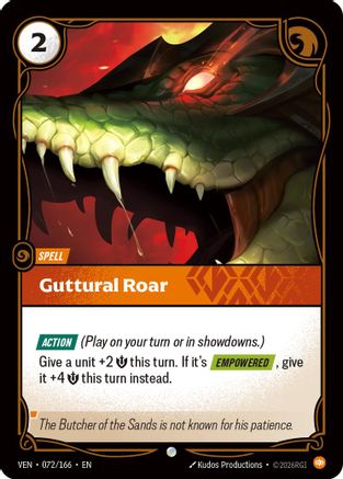 [RFB] Guttural Roar (Foil) (072/166) - Vendetta