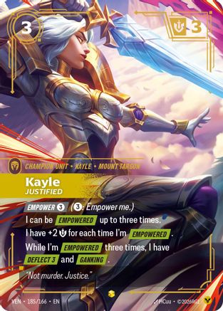 [RFB] Kayle, Justified (Overnumbered) (Foil) (185/166) - Vendetta