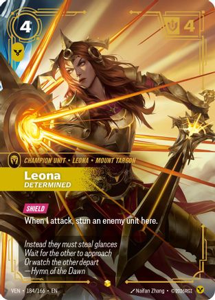 [RFB] Leona, Determined (Foil) (184/166) - Vendetta