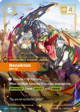 [RFB] Renekton, Brute (Overnumbered) (Foil) (177/166) - Vendetta