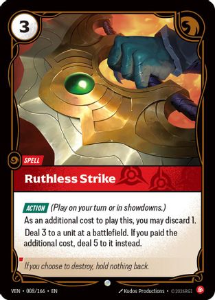 [RFB] Ruthless Strike (Foil) (008/166) - Vendetta