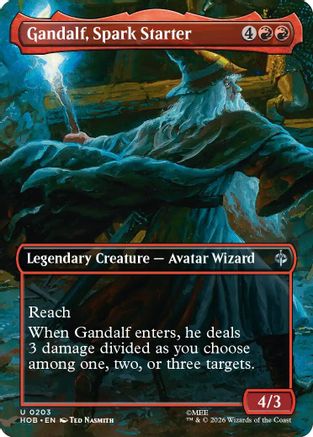 {@@MSC C} Gandalf, Spark Starter (Borderless) (Foil) [The Hobbit] [HOB 203]