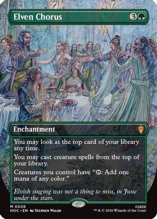 {@@HOB R} Elven Chorus (Borderless) (Foil) [The Hobbit EternalLegal] [HOC 026]