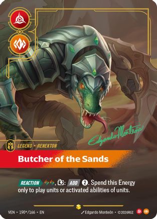 [RFB] Renekton - Butcher of the Sands (Signature) (Foil) (190*/166) - Vendetta