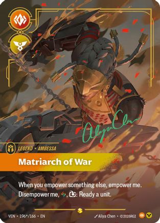 [RFB] Ambessa - Matriarch of War (Signature) (Foil) (196*/166) - Vendetta