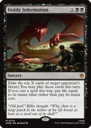 {@@MSC R} Inside Information [The Hobbit] [HOB 076]