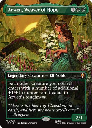 {@@HOB R} Arwen, Weaver of Hope (Borderless) (Foil) [The Hobbit EternalLegal] [HOC 024]