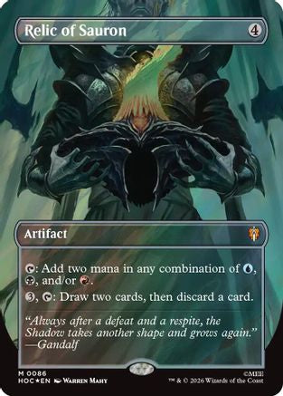 {@@HOB R} Relic of Sauron (Borderless) (Surge Foil) (Foil) [The Hobbit EternalLegal] [HOC 086]