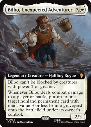 {@@HOB R} Bilbo, Unexpected Adventurer (Extended Art) (Foil) [The Hobbit EternalLegal] [HOC 098]