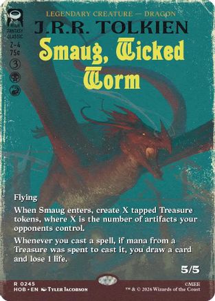 {@@HOB R} Smaug, Wicked Worm (Borderless) [The Hobbit] [HOB 245]