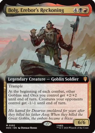 {@@HOB R} Bolg, Erebor's Reckoning (Extended Art) (Foil) [The Hobbit EternalLegal] [HOC 102]