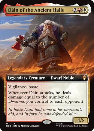 {@@HOB R} Dain of the Ancient Halls (Extended Art) (Foil) [The Hobbit EternalLegal] [HOC 104]