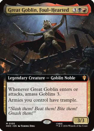 {@@HOB R} Great Goblin, Foul-Hearted (Extended Art) (Foil) [The Hobbit EternalLegal] [HOC 105]