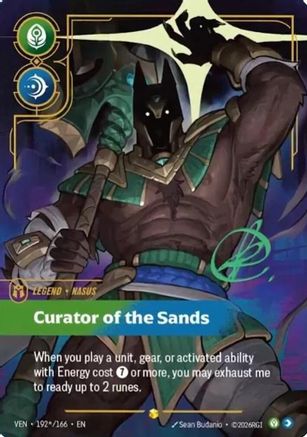 [RFB] Nasus - Curator of the Sands (Signature) (Foil) (192*/166) - Vendetta