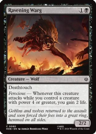 {@@MSC C} Ravening Warg (Foil) [The Hobbit] [HOB 080]