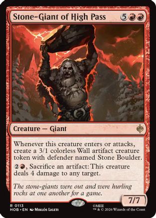 {@@MSC R} Stone-Giant of High Pass [The Hobbit] [HOB 113]