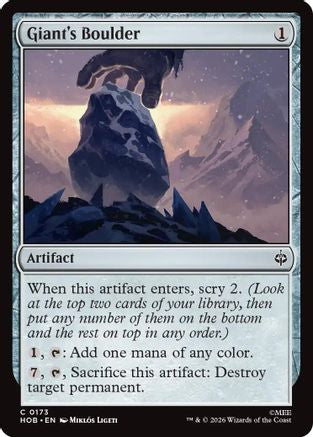 {@@MSC C} Giant's Boulder (Foil) [The Hobbit] [HOB 173]