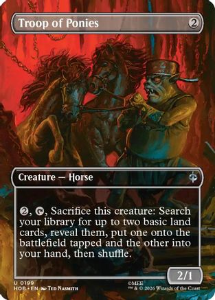 {@@MSC C} Troop of Ponies (Borderless) (Foil) [The Hobbit] [HOB 199]