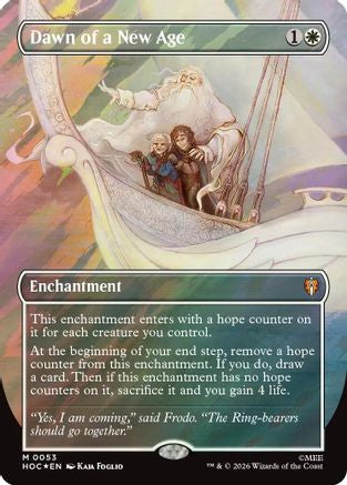{@@HOB R} Dawn of a New Age (Borderless) (Surge Foil) (Foil) [The Hobbit EternalLegal] [HOC 053]