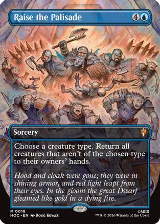 {@@HOB R} Raise the Palisade (Borderless) (Foil) [The Hobbit EternalLegal] [HOC 018]