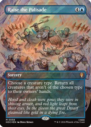 {@@HOB R} Raise the Palisade (Borderless) (Surge Foil) (Foil) [The Hobbit EternalLegal] [HOC 058]