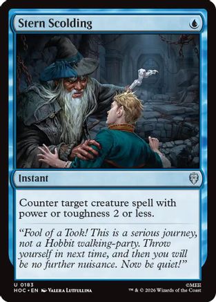 {@@HOB C} Stern Scolding [The Hobbit EternalLegal] [HOC 183]