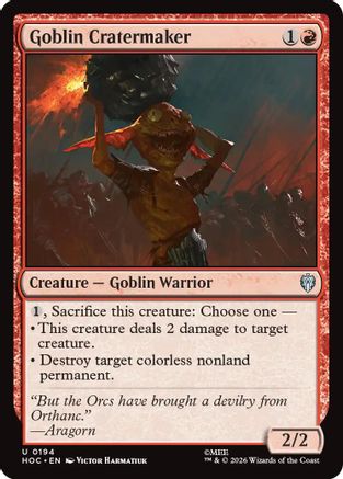 {@@HOB C} Goblin Cratermaker [The Hobbit EternalLegal] [HOC 194]