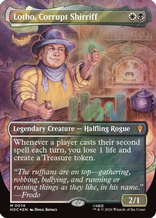 {@@HOB R} Lotho, Corrupt Shirriff (Borderless) (Surge Foil) (Foil) [The Hobbit EternalLegal] [HOC 074]