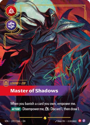 [RFB] Zed - Master of Shadows (Signature) (Foil) (191*/166) - Vendetta