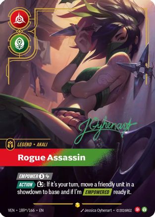 [RFB] Akali - Rogue Assassin (Signature) (Foil) (189*/166) - Vendetta
