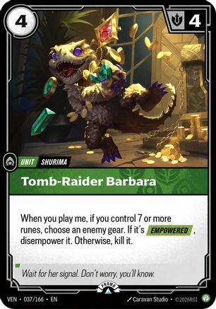 [RFB] Tomb-Raider Barbara (Foil) (Promo) (037/166) - Riftbound Organized Play Promotional Cards
