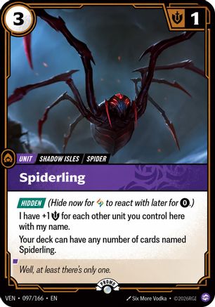 [RFB] Spiderling (Foil) (Promo) (097/166) - Riftbound Organized Play Promotional Cards
