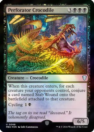{C} Perforator Crocodile (Foil) [Mystery Booster Commander Edition] [ 066]