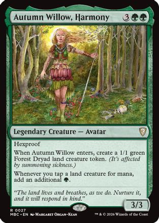 {R} Autumn Willow, Harmony (Foil) [Mystery Booster Commander Edition] [ 027]
