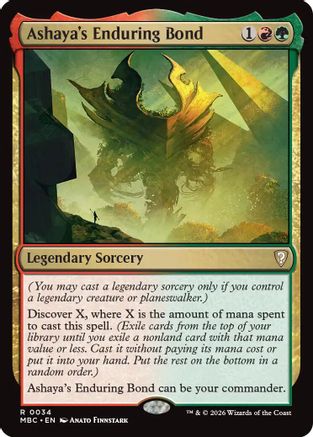 {R} Ashaya's Enduring Bond (Foil) [Mystery Booster Commander Edition] [ 034]
