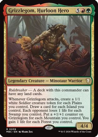 {R} Grizzlegom, Hurloon Hero (Foil) [Mystery Booster Commander Edition] [ 039]