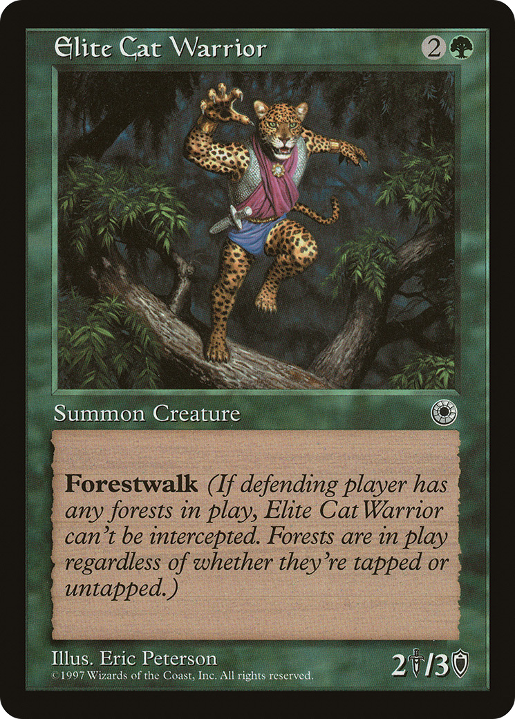 {C} Elite Cat Warrior (No Flavor Text) [Portal][AA POR 163]