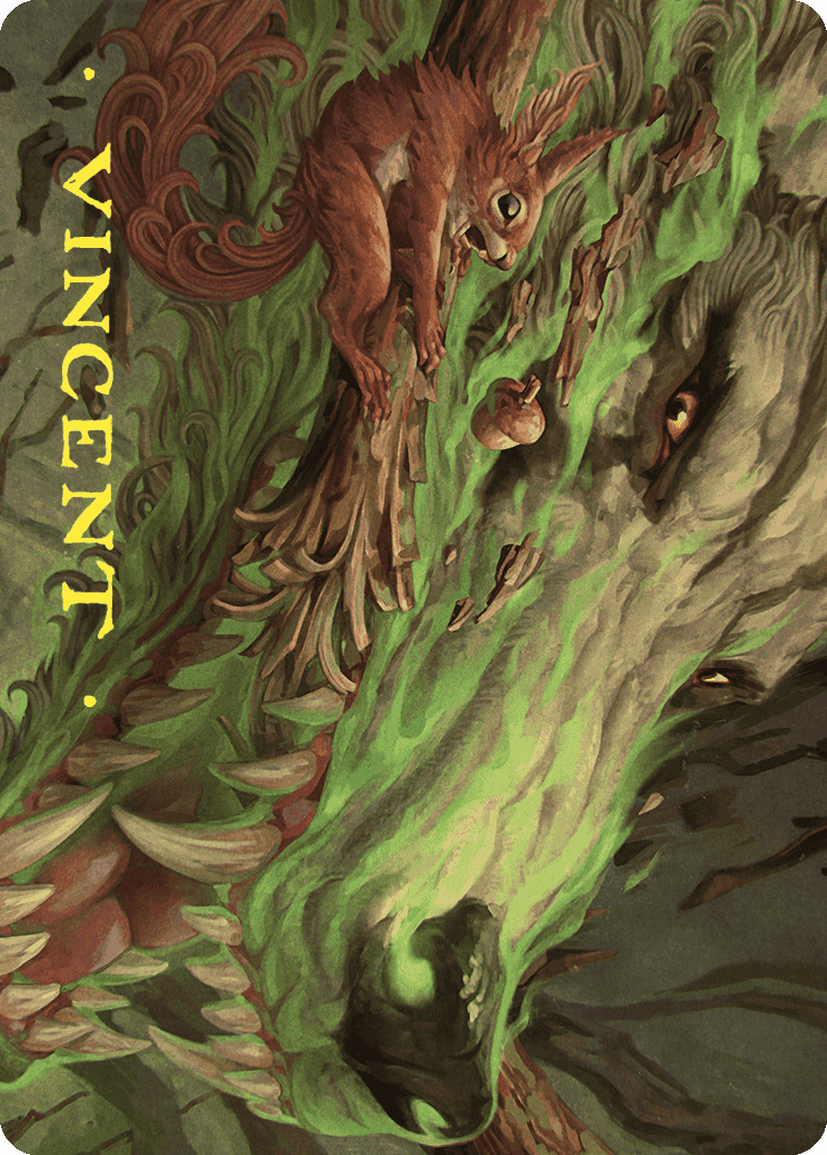 {A} Leaping Ambush Art Card (Gold-Stamped Signature) [Wilds of Eldraine Art Series][GS AWOE 026]