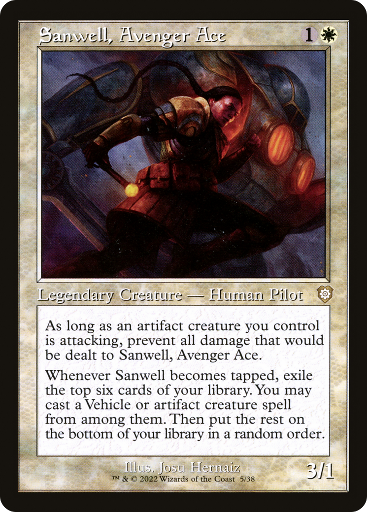 {R} Sanwell, Avenger Ace (Retro) [The Brothers' War Commander][BRC 005]