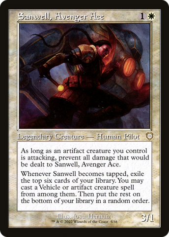 {R} Sanwell, Avenger Ace (Retro) [The Brothers' War Commander][BRC 005]