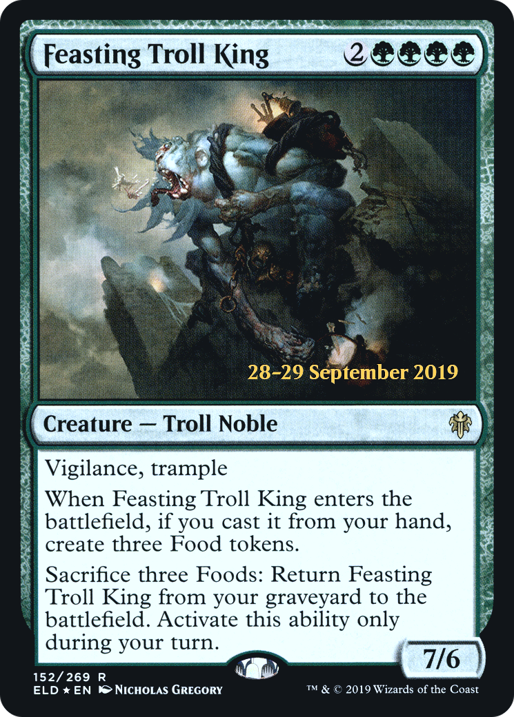 {R} Feasting Troll King [Throne of Eldraine Prerelease Promos][PR ELD 152]