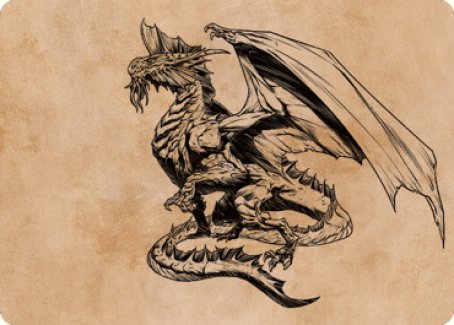 {A} Ancient Silver Dragon Art Card (47) [Commander Legends: Battle for Baldur's Gate Art Series][ACLB 047]