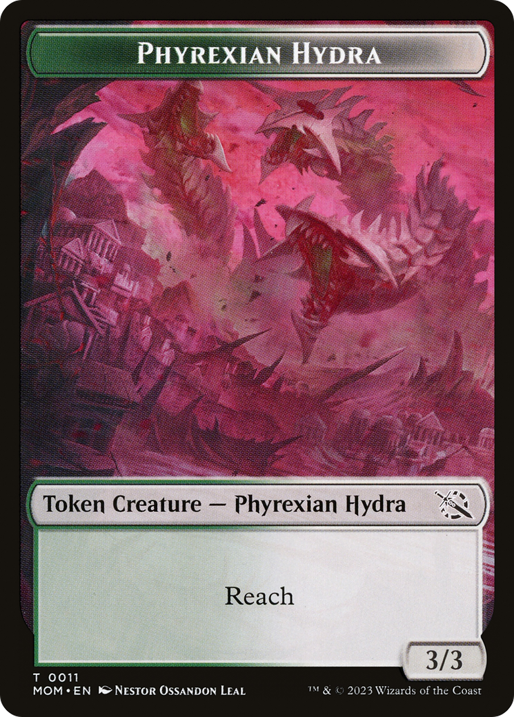 {T} Phyrexian Myr // Phyrexian Hydra (11) Double-Sided Token [March of the Machine Tokens][TMOM 1//11]