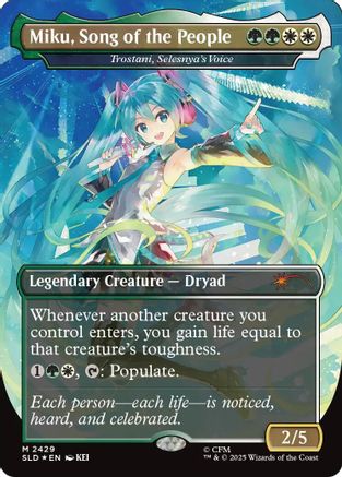 {R} Trostani, Selesnya's Voice - Miku, Song of the People (Foil) [Secret Lair Drop Series] [SLD 2429]