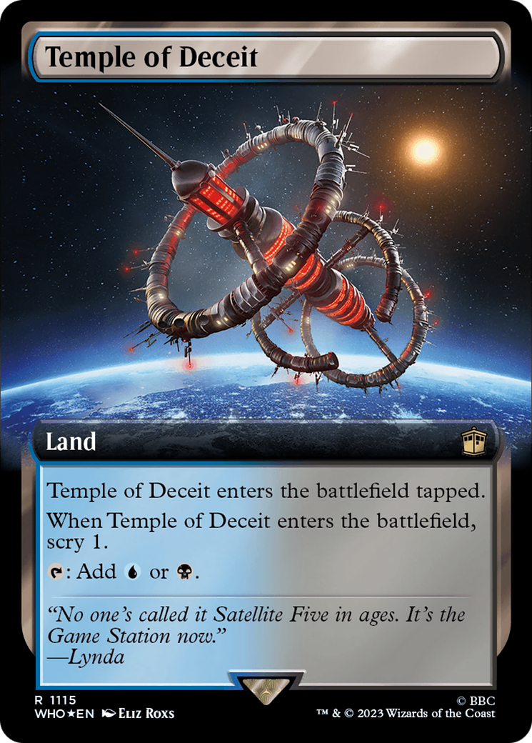{R} Temple of Deceit (Extended Art) (Surge Foil) [Doctor Who][WHO 1115]