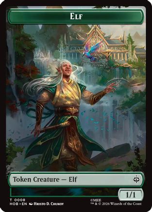 {@@HOB C} Elf // Treasure (0013) Double-Sided Token [The Hobbit] [HOB 8 // 13]
