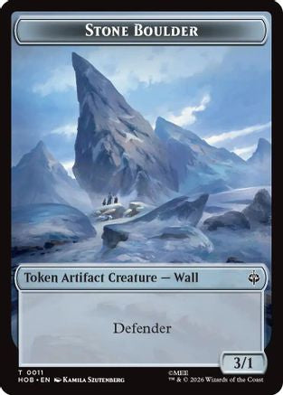 {@@HOB C} Stone Boulder // Dragon Double-Sided Token [The Hobbit] [HOB 11 // 5]
