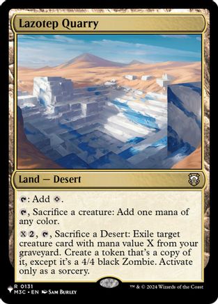 {R} Lazotep Quarry [The List Reprints] [LIST 131]