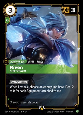 [RFB] Riven - Shattered (Foil) (Promo) (041a/166) - Riftbound Promotional Cards