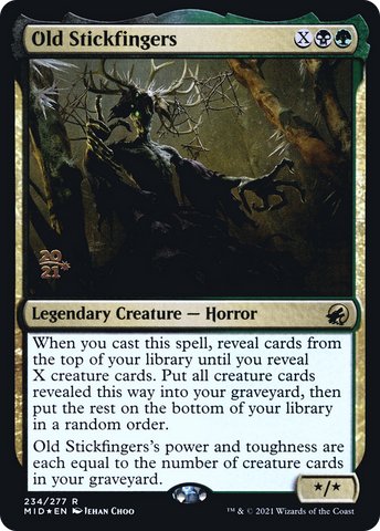 {R} Old Stickfingers [Innistrad: Midnight Hunt Prerelease Promos][PR MID 234]
